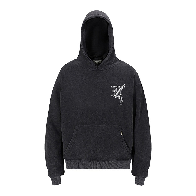 Represent Archangel Hoodie Stained Black