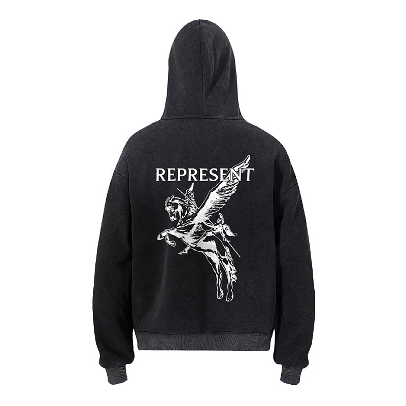 Represent Archangel Hoodie Stained Black