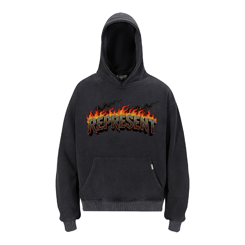 Represent Heroic Flame Washed Hoodie