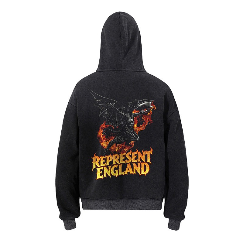 Represent Heroic Flame Washed Hoodie
