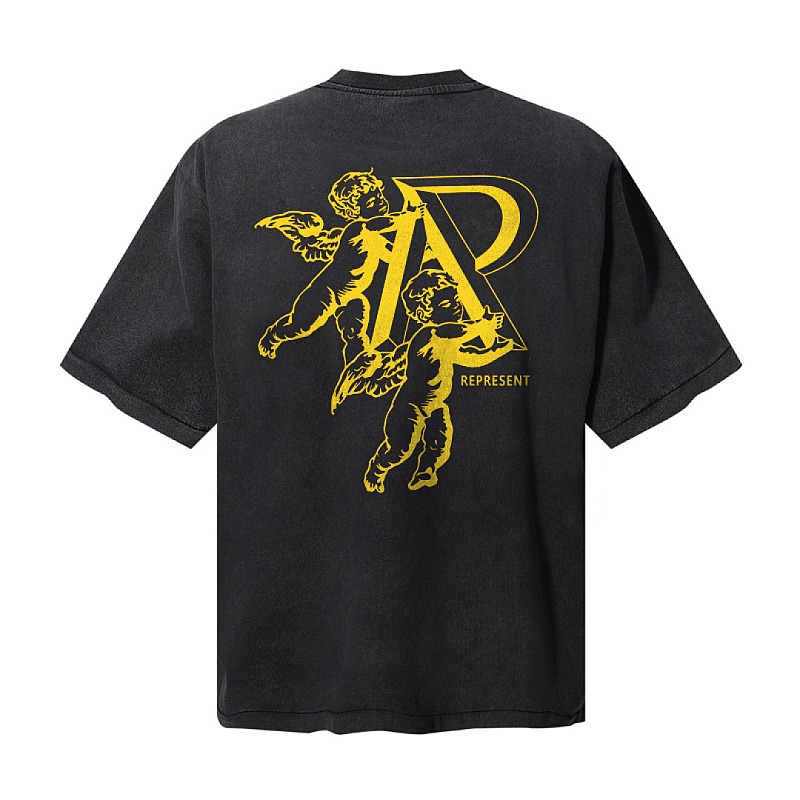 Represent Angel Washed Black T-shirt